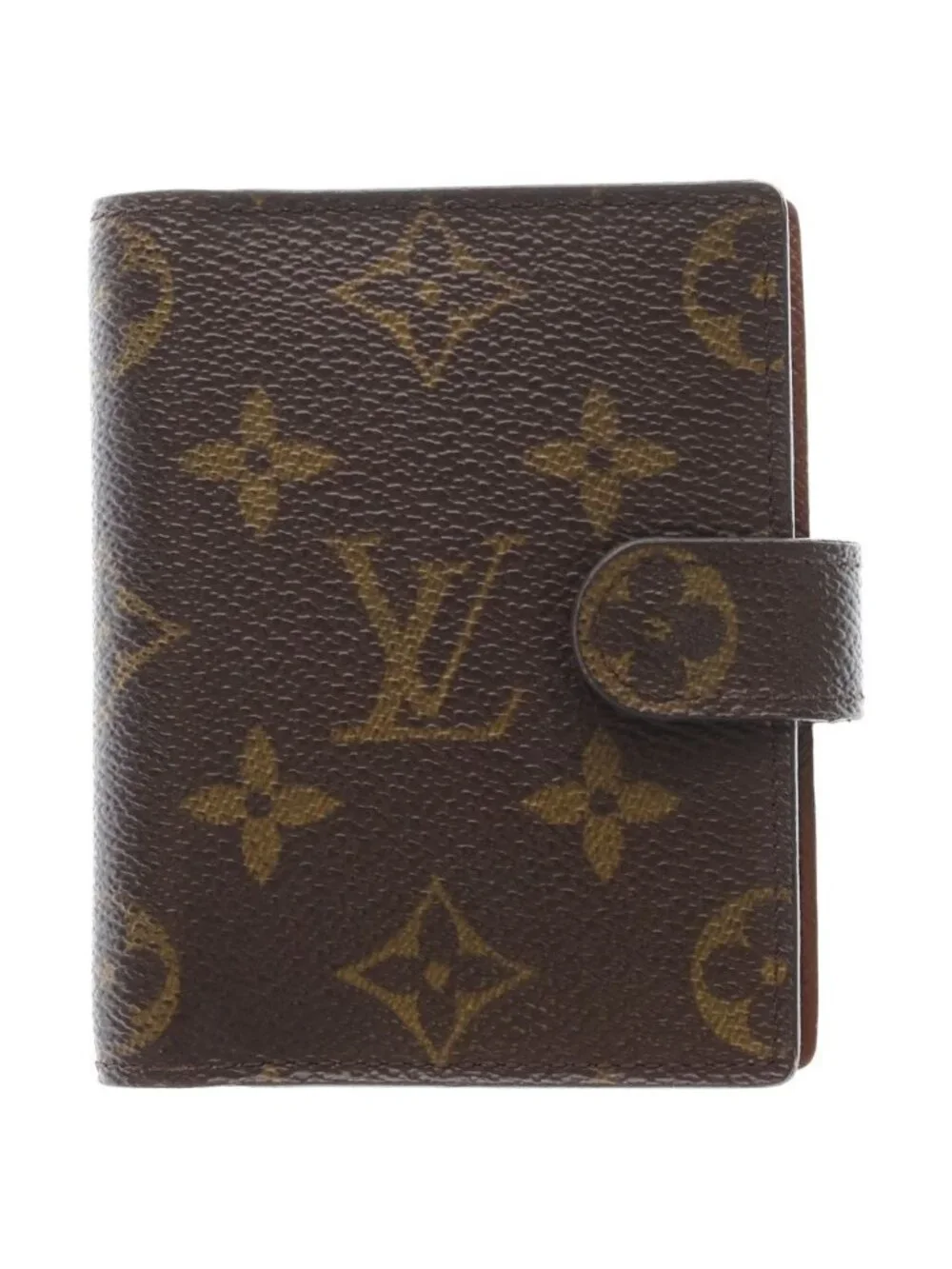 Louis Vuitton Monogram Agenda Mini Leather Notebook Cover Card Case Brown